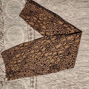 H&M animal print jeggings
